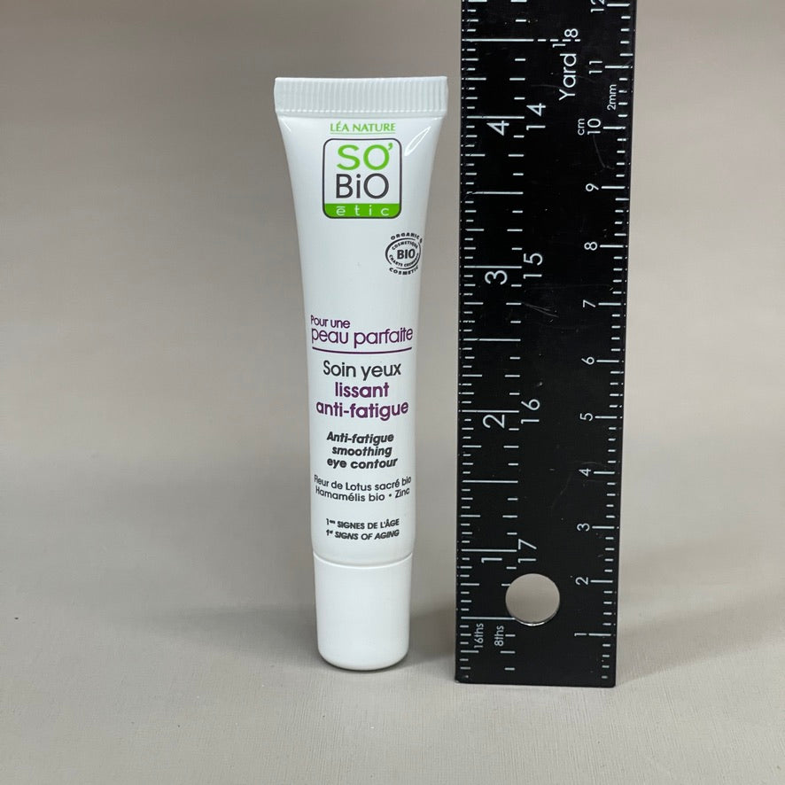 SO BIO ETIC (3-PACK) Anti-fatigue Smoothing Eye Contour .5 OZ (New)