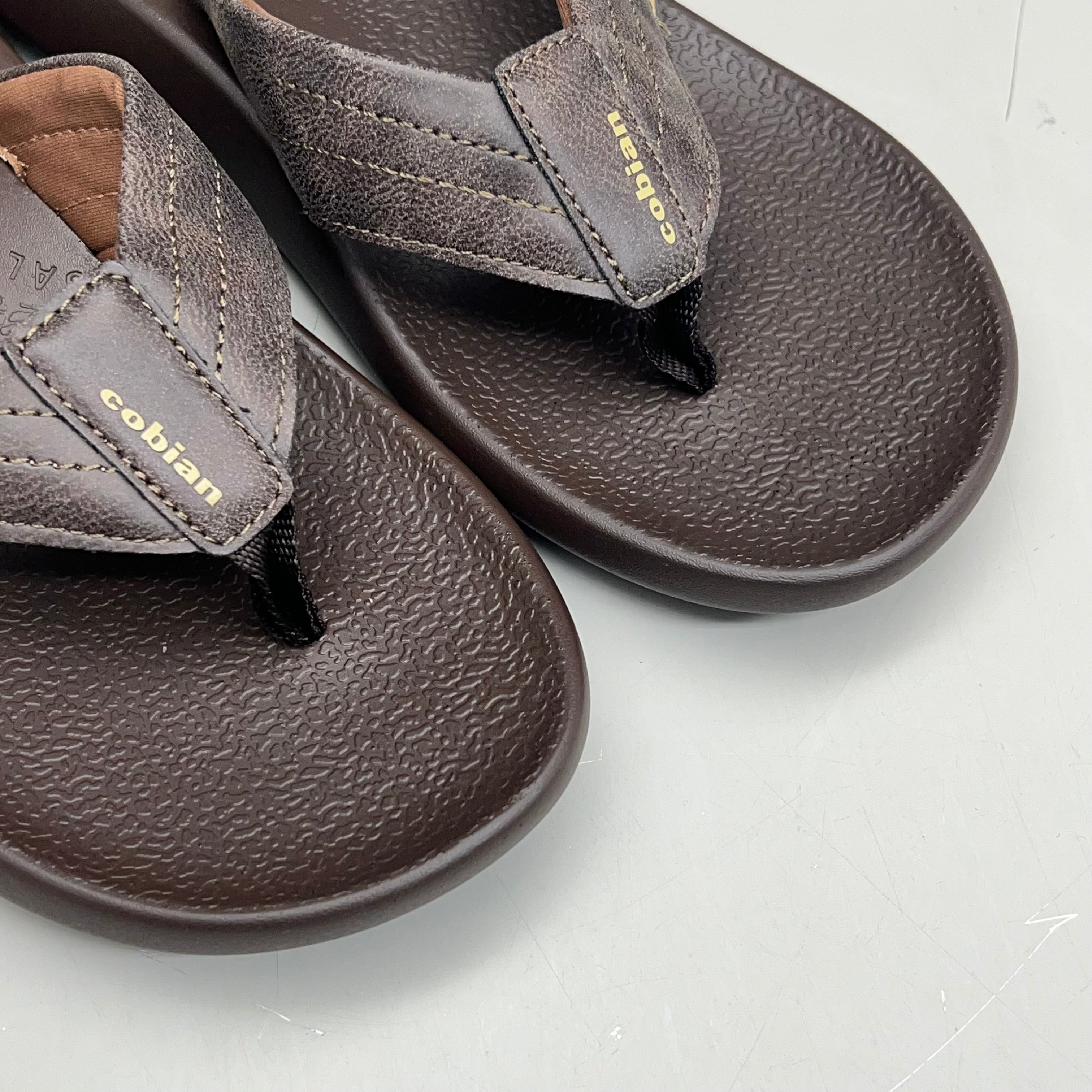 COBIAN Kandui Synthetic Leather Strap Men's Sz 12, EU 45 Chocolate KAN25-2011-12