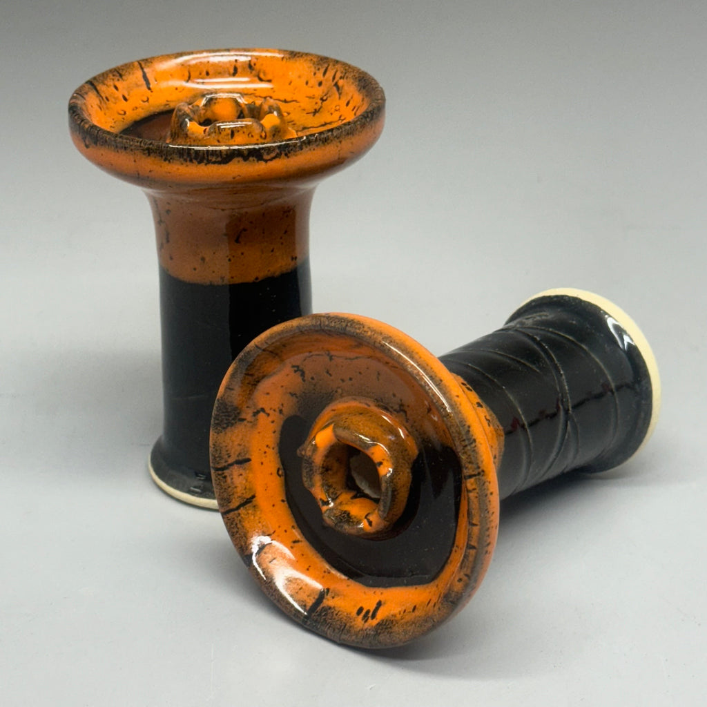 Mini Rook Bowl (20) Pack Size 4” L x 3” W Ceramic Orange/Black