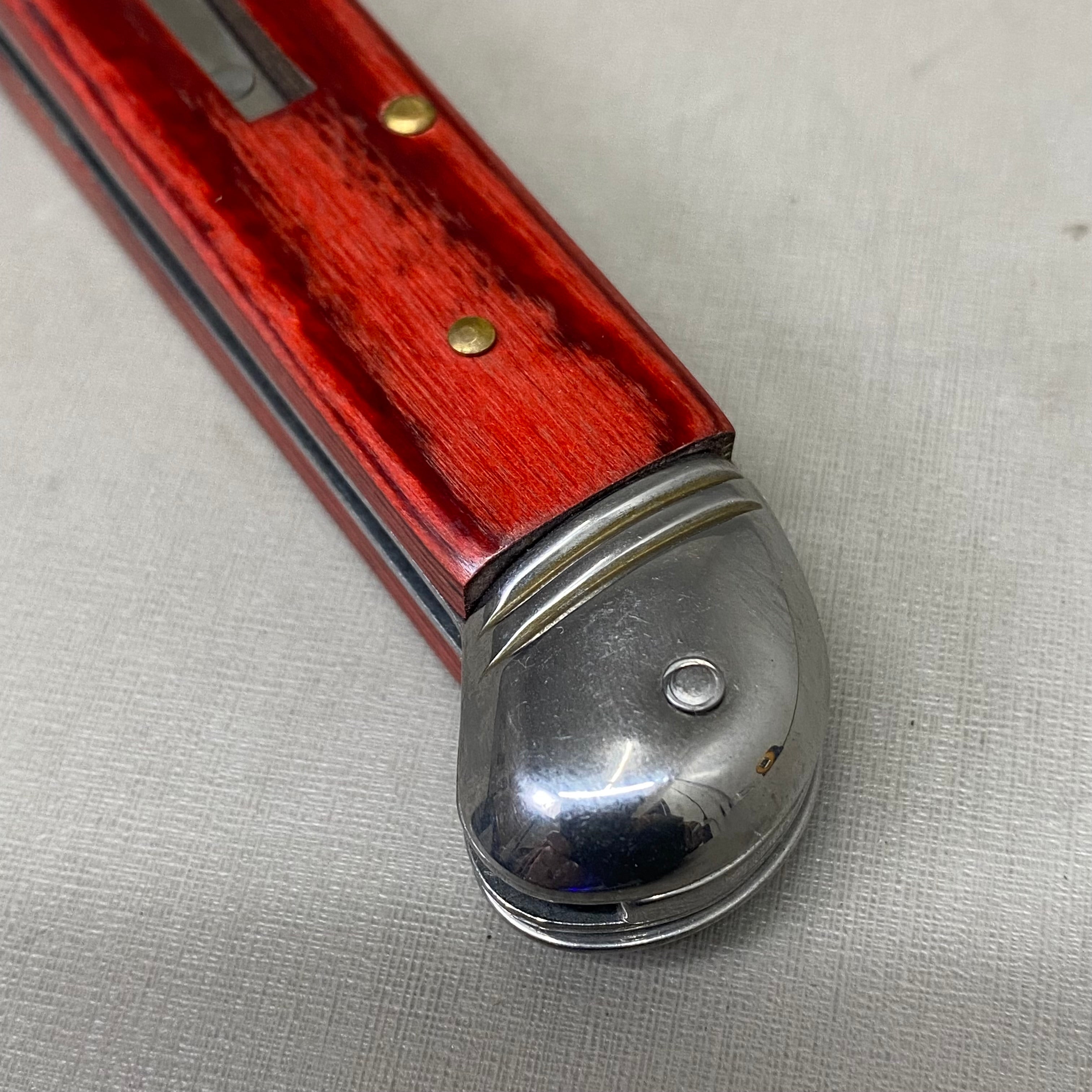 ZA@ ARMED FORCE TACTICAL Handcrafted OTF Pocket Knife 3.5" Blade 8" Overall Length Red ST-10WD