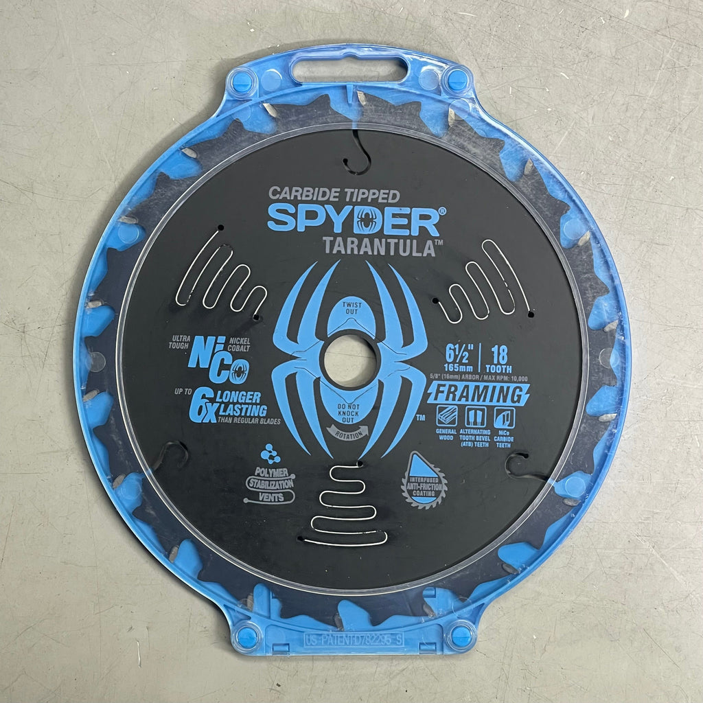 SPYDER Tarantula Framing Circular Saw Blade 18-Tooth, 6-1/2" Black 13030