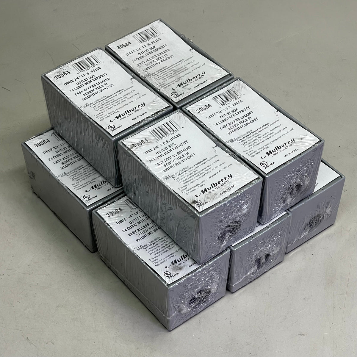 MULBERRY (10 PACK) Electrical Outlet Box, Wet Location Three 3/4" Hubs  Aluminum 30584