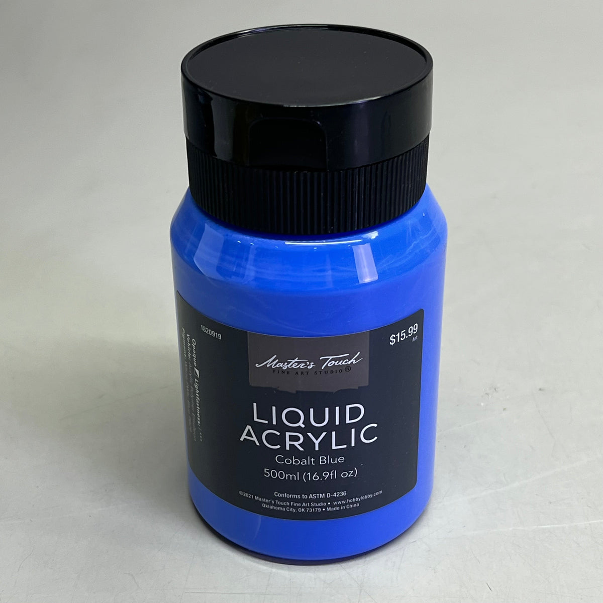 MASTERS TOUCH (2 PACK) Liquid Acrylic Artist Paint 16.9 oz Cobalt Blue 1820919