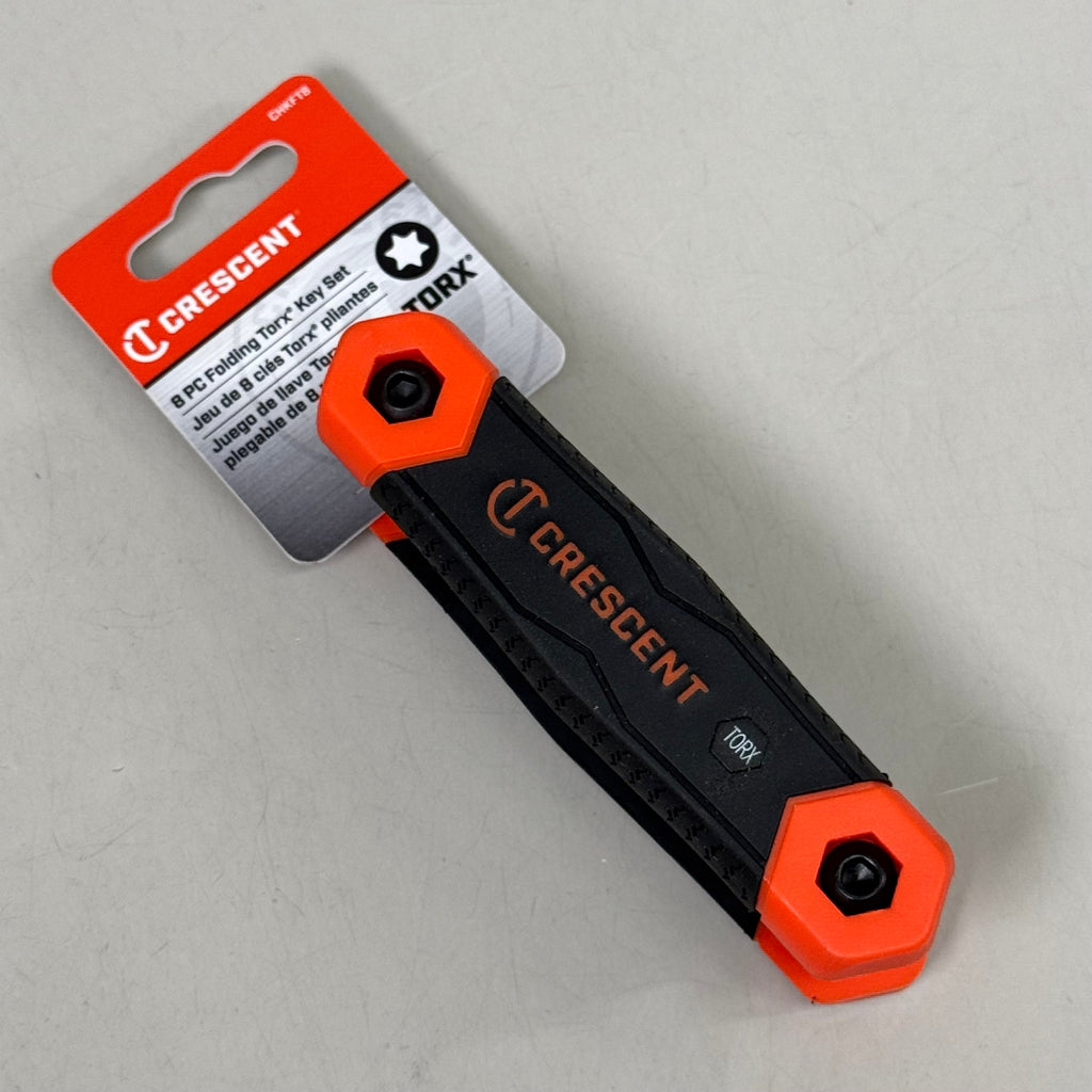 CRESCENT (New!)CHKFT8 Folding(8 Piece) Torx Dual Material Hex Key Set