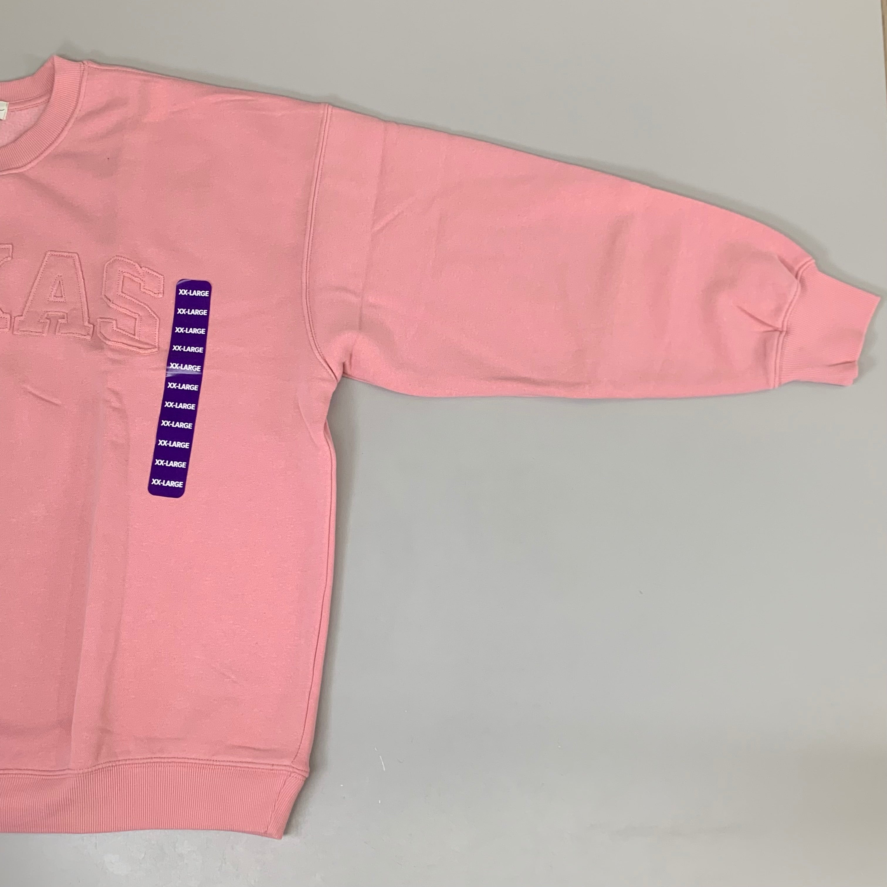 STATE OF MINE Women's Texas Print Sweatshirt Sz-XXLarge Blush 15711