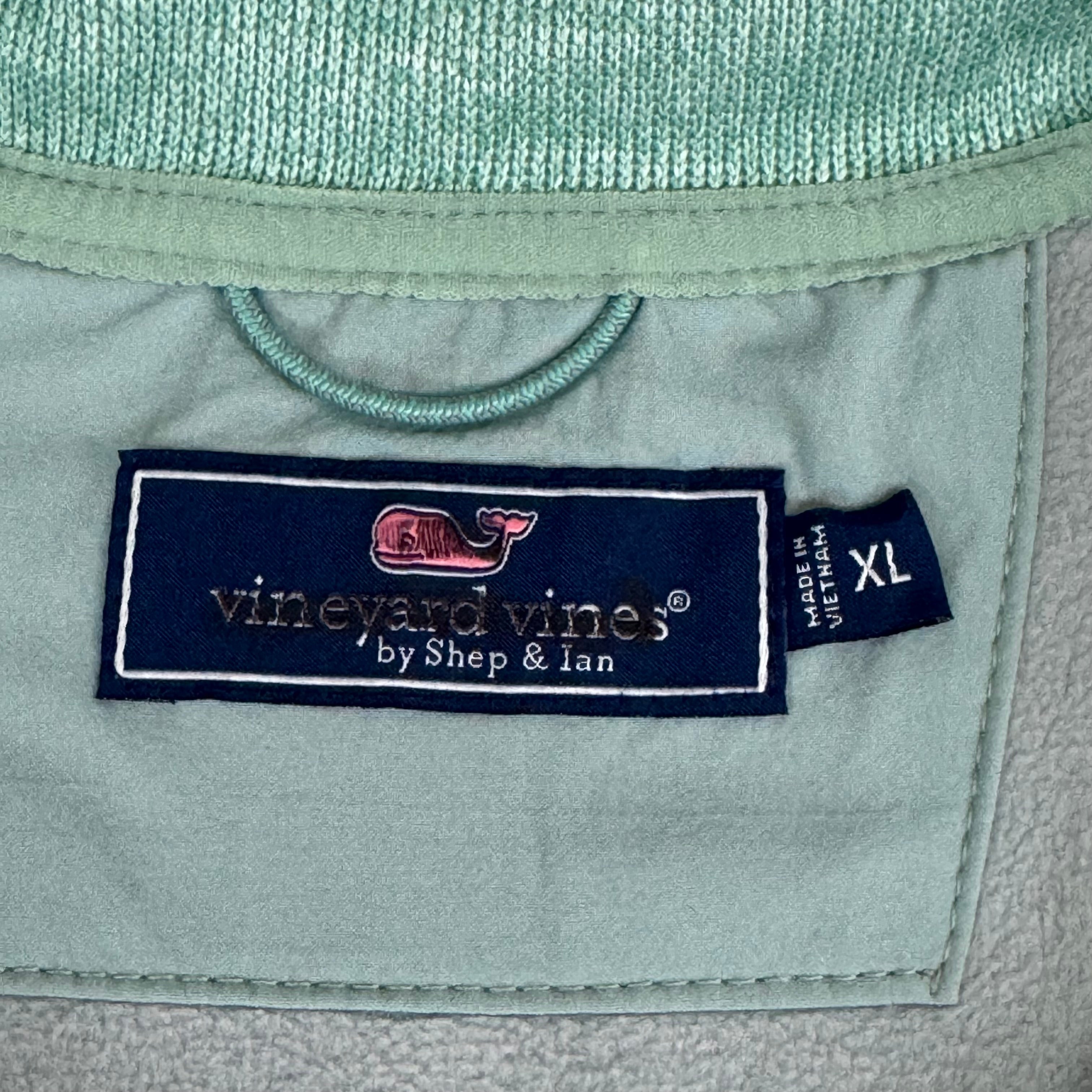 VINEYARD VINES Martha's Vineyard Men's Teal Green Half Zip Pullover Sz- XL