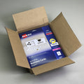 AVERY (5-PACK) 250 Business Cards Matte White Sure Feed Printable 2"x3-1/2" 5371