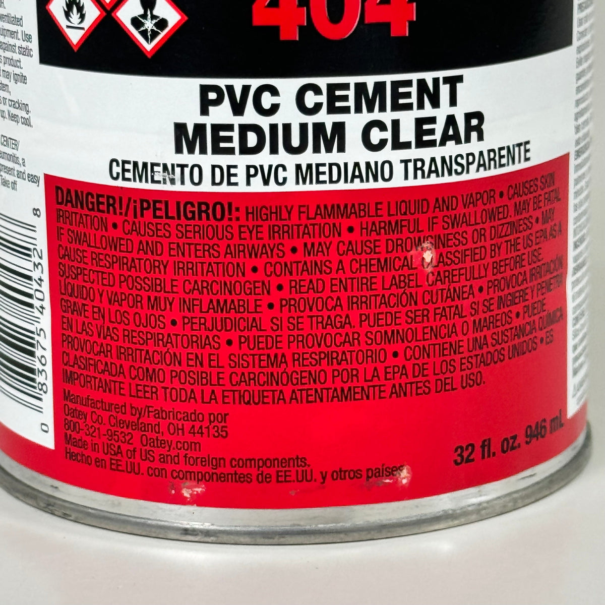 PLASTI-WELD (2 PACK) 404 PVC Cement Medium Clear 32 fl oz Fittings to 6" 40436SV