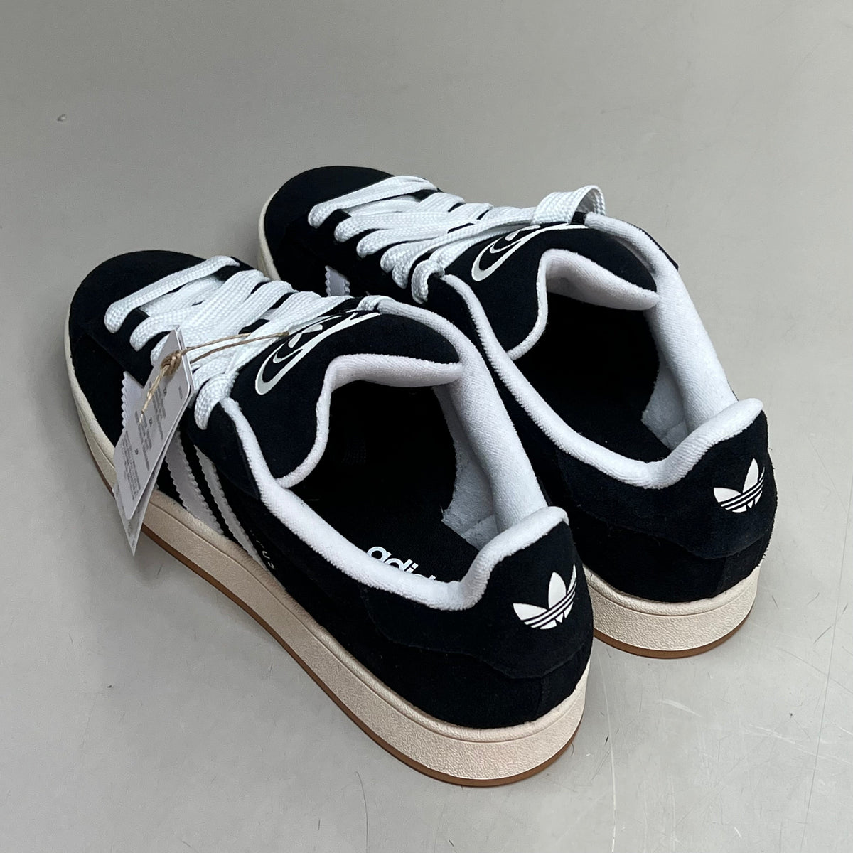 ADIDAS Campus 00s Fat Lace Sneaker Mens Sz 10.5 Black/Cloud White/Off White