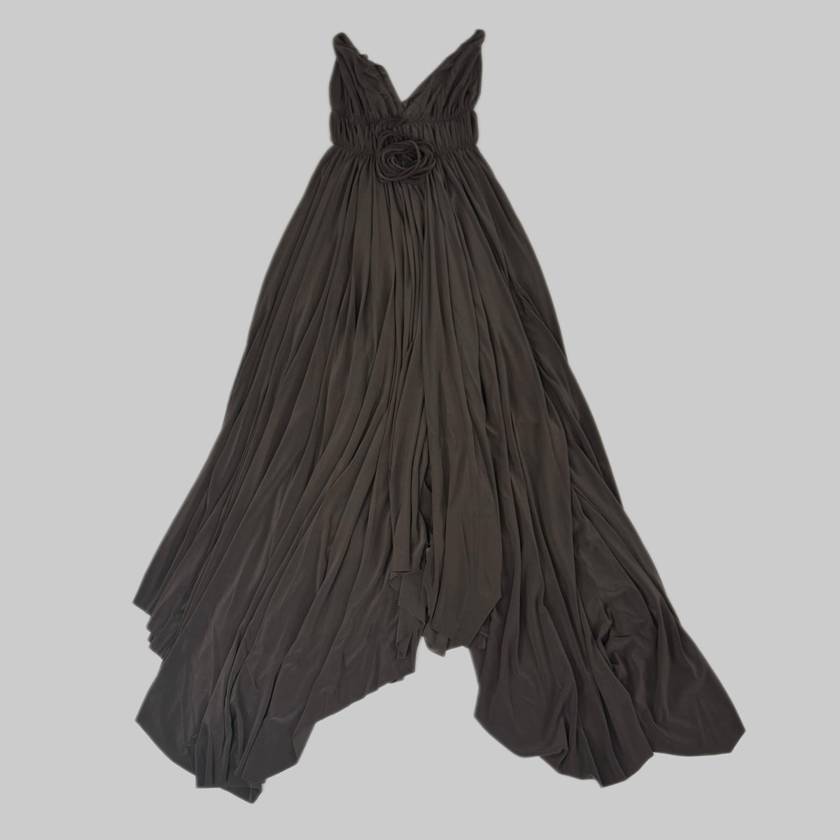 NORMA KAMALI Goddess Dress Unlined Women's Sz XXS/32 Chocolate KK3233PL292028