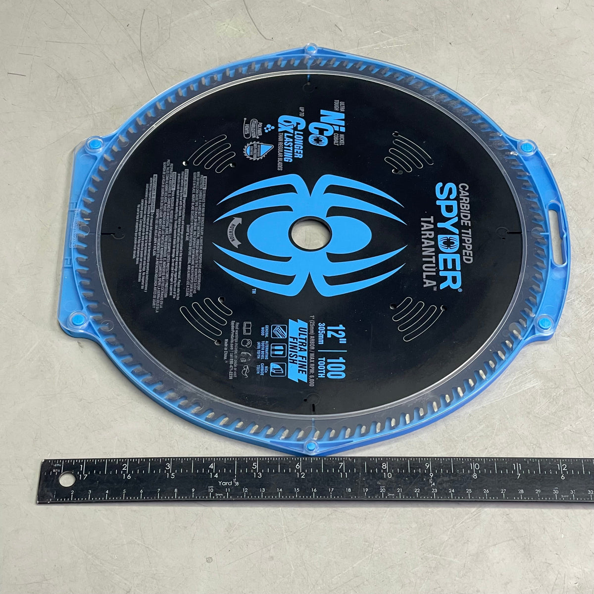 SPYDER Tarantula Ultra Fine Finish Circular Saw Blade 100-Tooth, 12" Black 13027