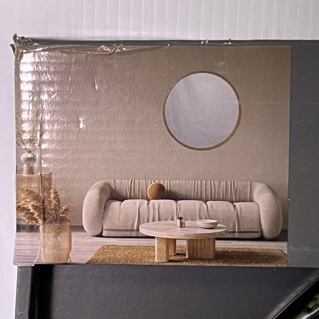 ATELIER Round Luxury Decorative Mirror Sz 31.5" x 31.5" Gold (Distressed Box)