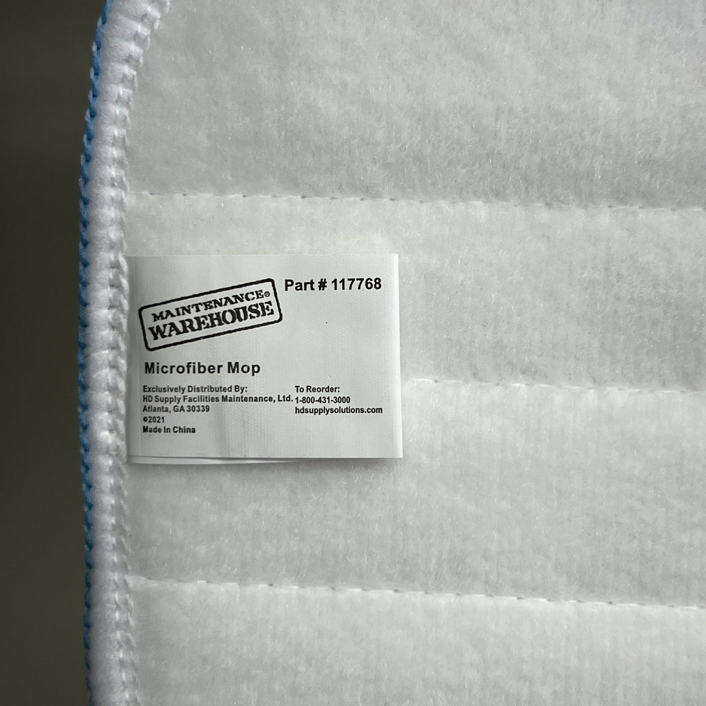 MAINTENANCE WAREHOUSE (3 PK of 3 Pcs) 18" Microfiber Finishing Mop Pad 117768