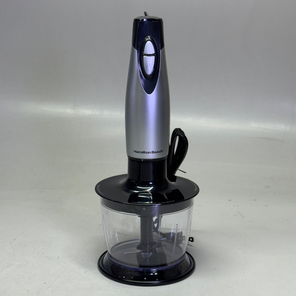 HAMILTON BEACH Electric Immersion Hand Blender With Handheld Blending Stick 2 Speed 225 Watts Grey & Black 59765G