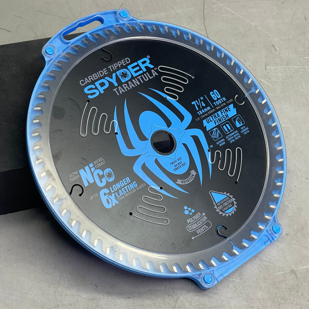 SPYDER Tarantula Framing Circular Saw Blade 60-Tooth, 7-1/4" Black 13018