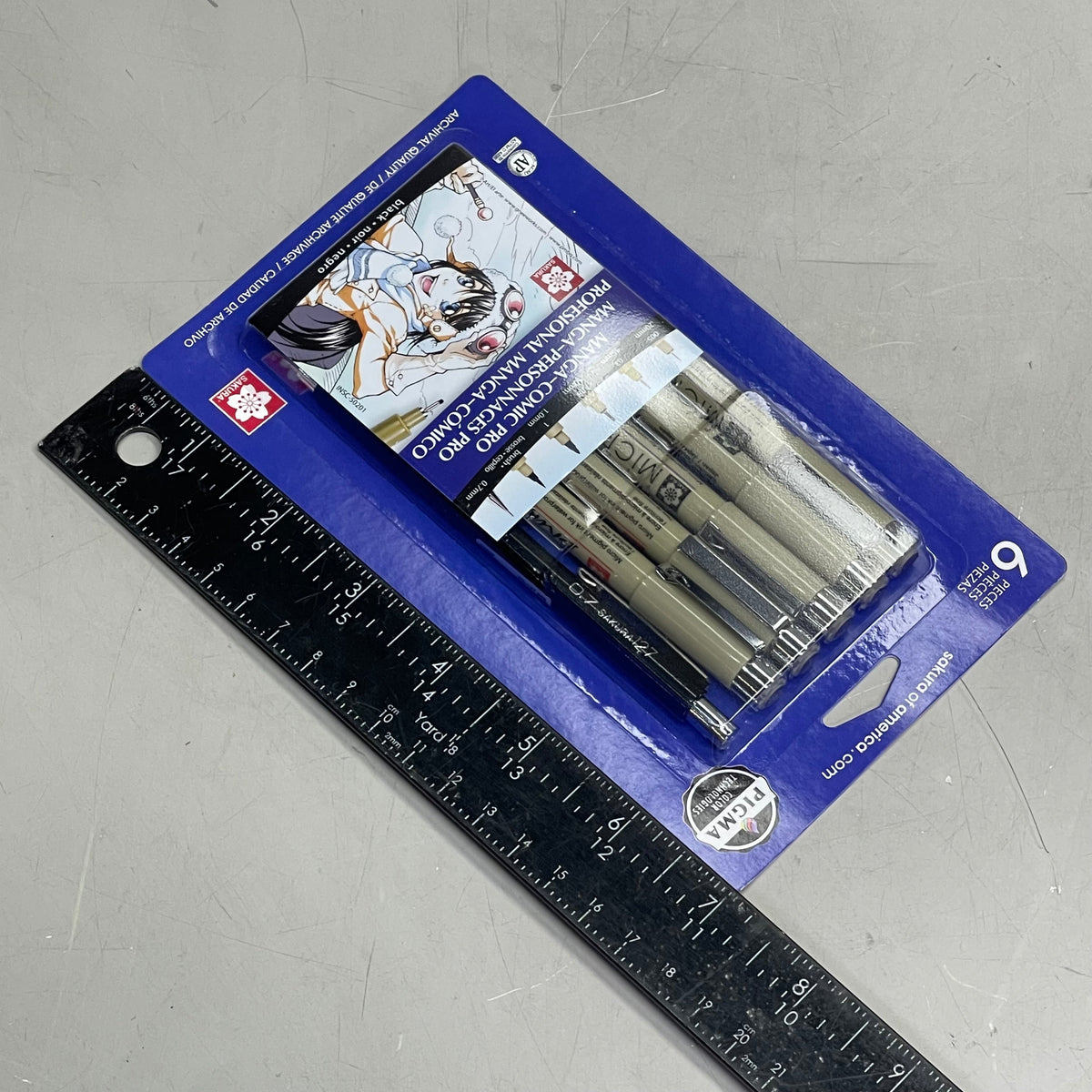 SAKURA (2-PACK) Pigma Micron Manga-Comic Pro Pens .20mm, .35mm, .5mm, 1mm Black 50201