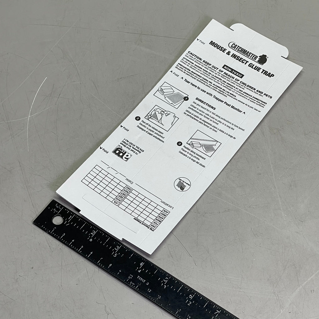 ZA@ CATCHMASTER (72-PACK) Mouse & Insect Glue Boards 10.1"x4" Peanut Butter Scented 72TC