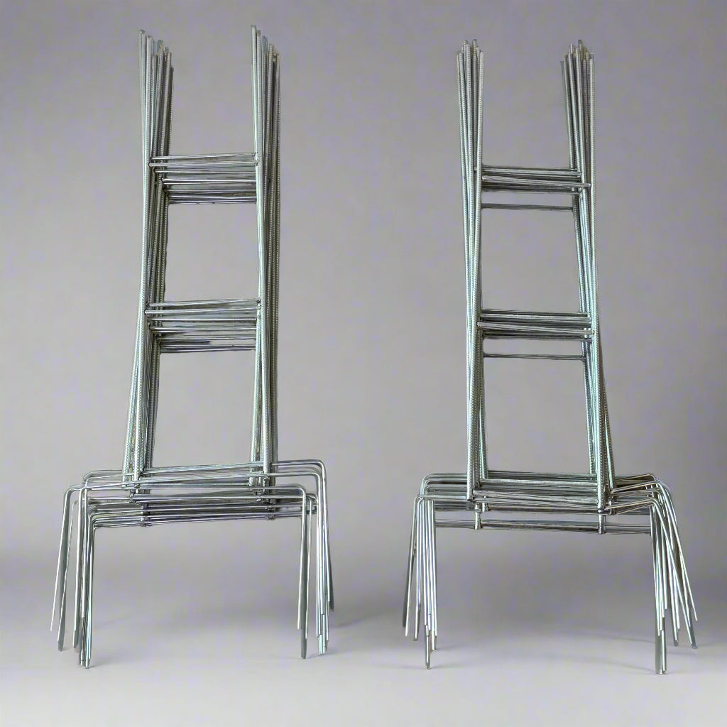 STEP STAKE (25 PACK) U-TOP Yard Sign Step Stake 1/4" B x 5 1/2" x 30" Grey