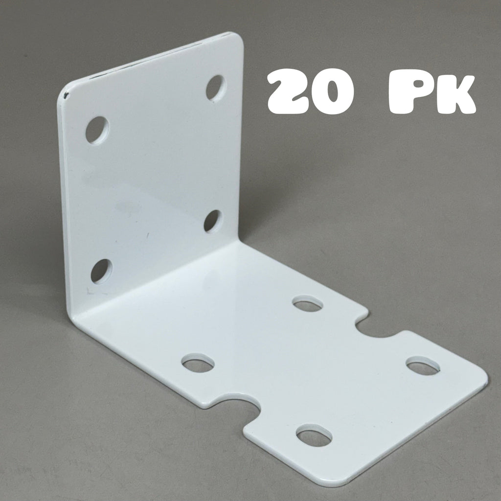 HYDRONIX (20 PACK) Bracket Cold-Rolled Steel & Powder Coated 4.5"OD White FM-25W