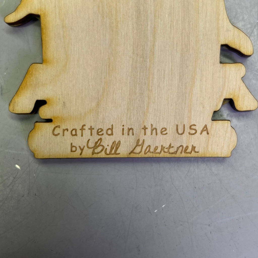 (2 PACK) Whale Family Laser Cut Wood Collectable Ornament Juneau Alaska Souvenir