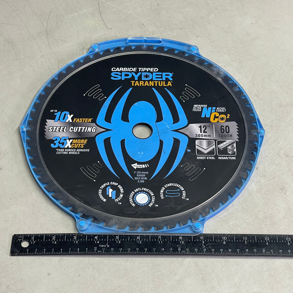 SPYDER Tarantula Steel Cutting Circular Saw Blade 60-Tooth, 12" Black 13505