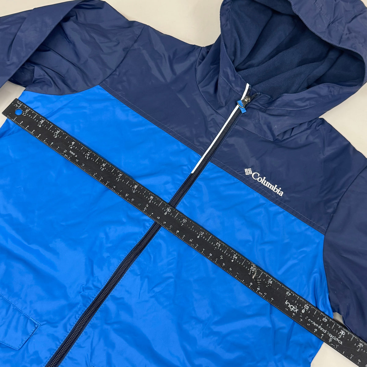 COLUMBIA Rain-Zilla Fleece Lined Jacket Youth Sz L Bright Indigo/Navy New No Tags
