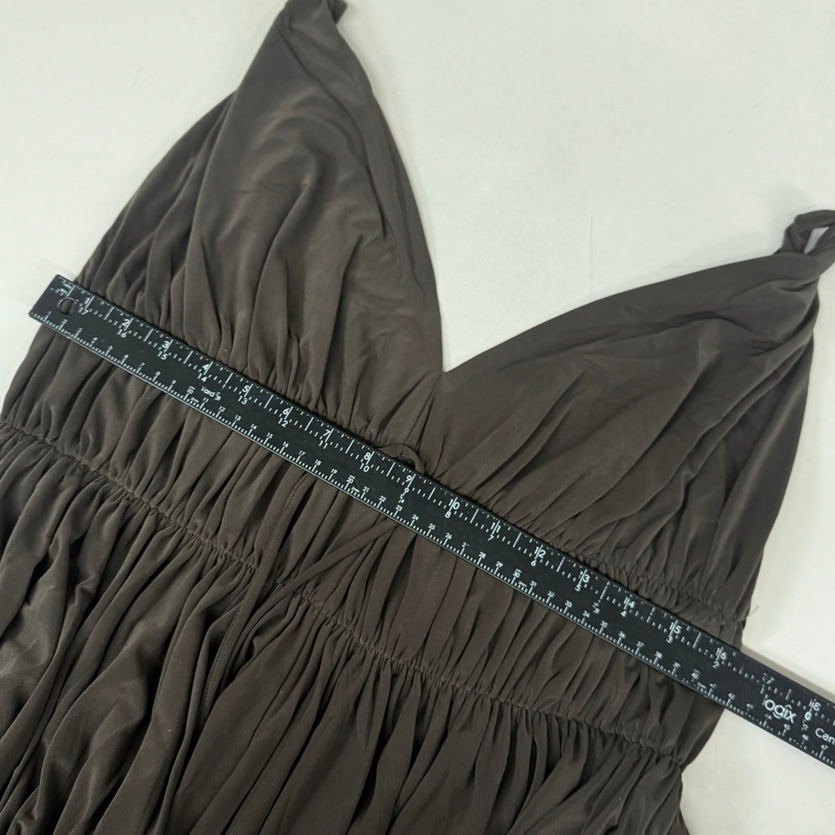 NORMA KAMALI Goddess Dress Unlined Women's Sz XL/42 Chocolate KK3233PL292028