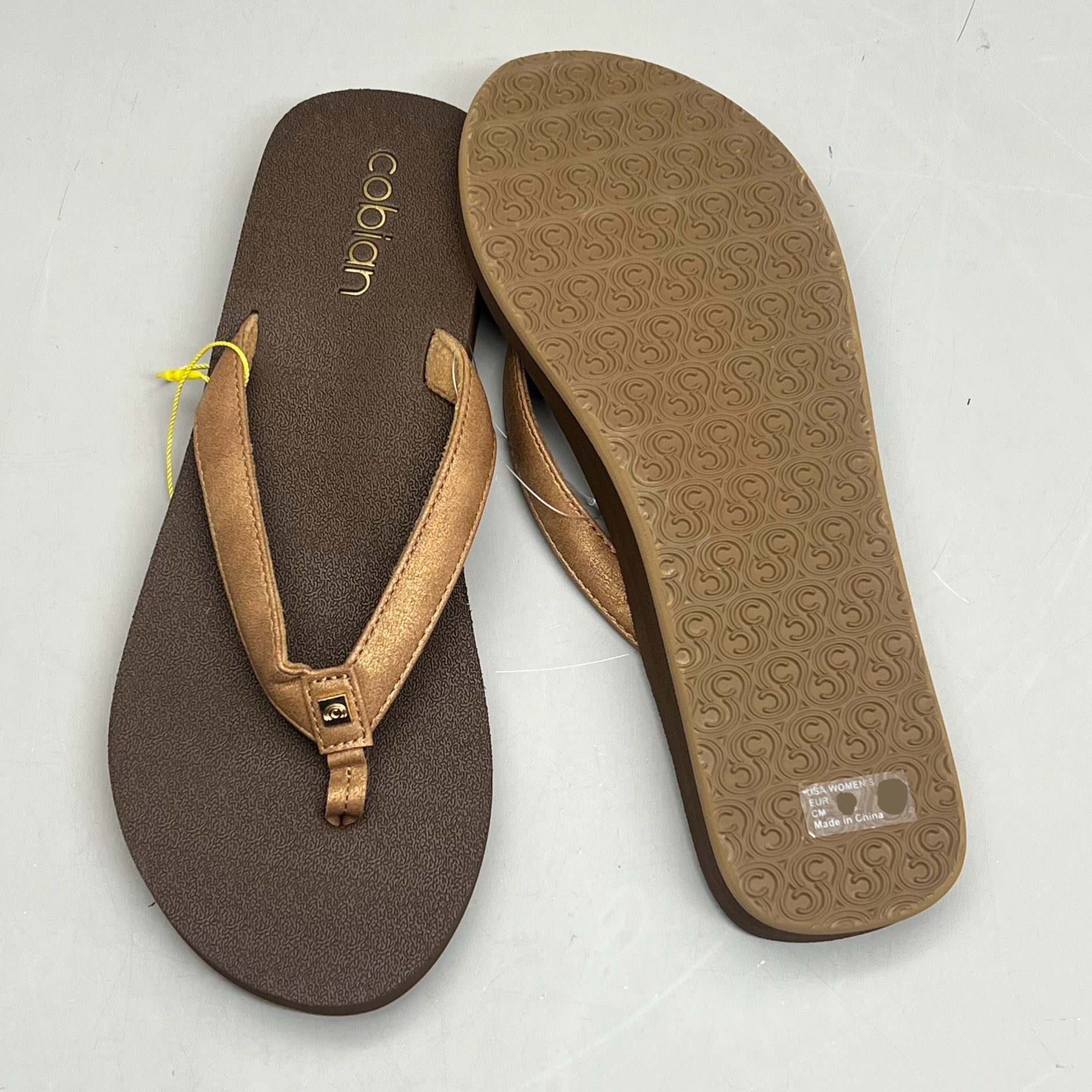 COBIAN Skinny Bounce Comfortable Synthetic Strap Women's Sz 10 Tan SKI25-230-10