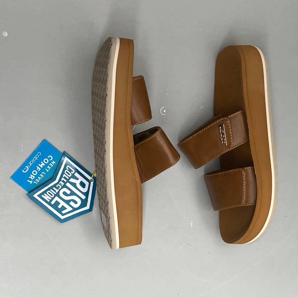 COBIAN Dana Rise Elevated Flatform Style Slide Women's Sz 6 Tan DNA24-230-06
