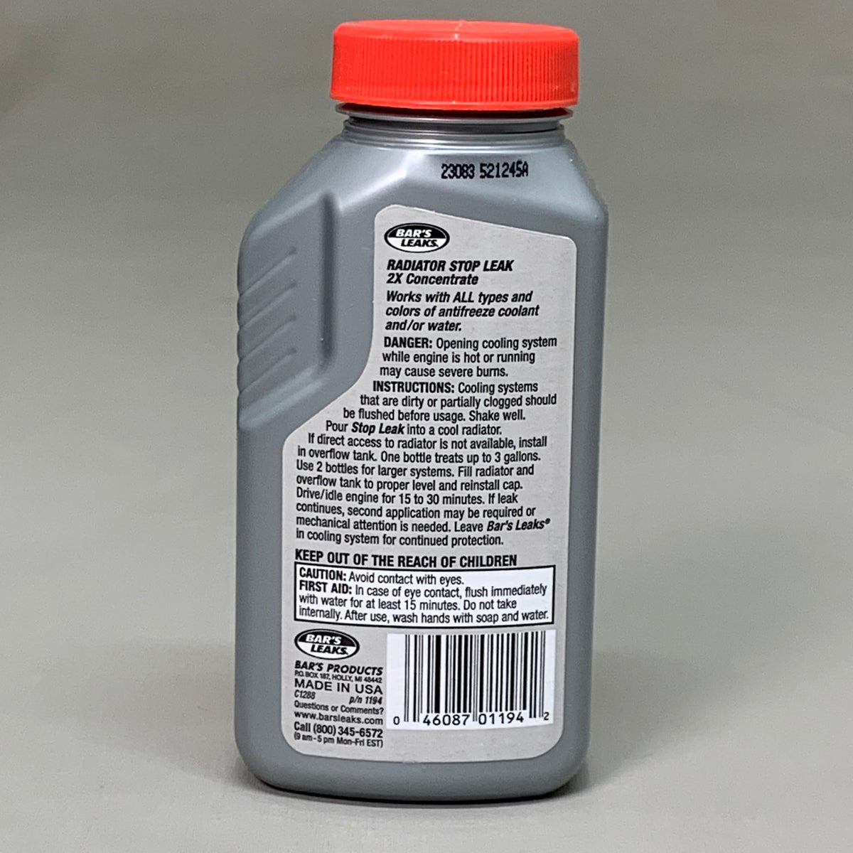 BAR'S LEAKS (6 PACK!) Radiator Stop Leak 2X Concentrate Sealer 6 fl oz Grey 1194