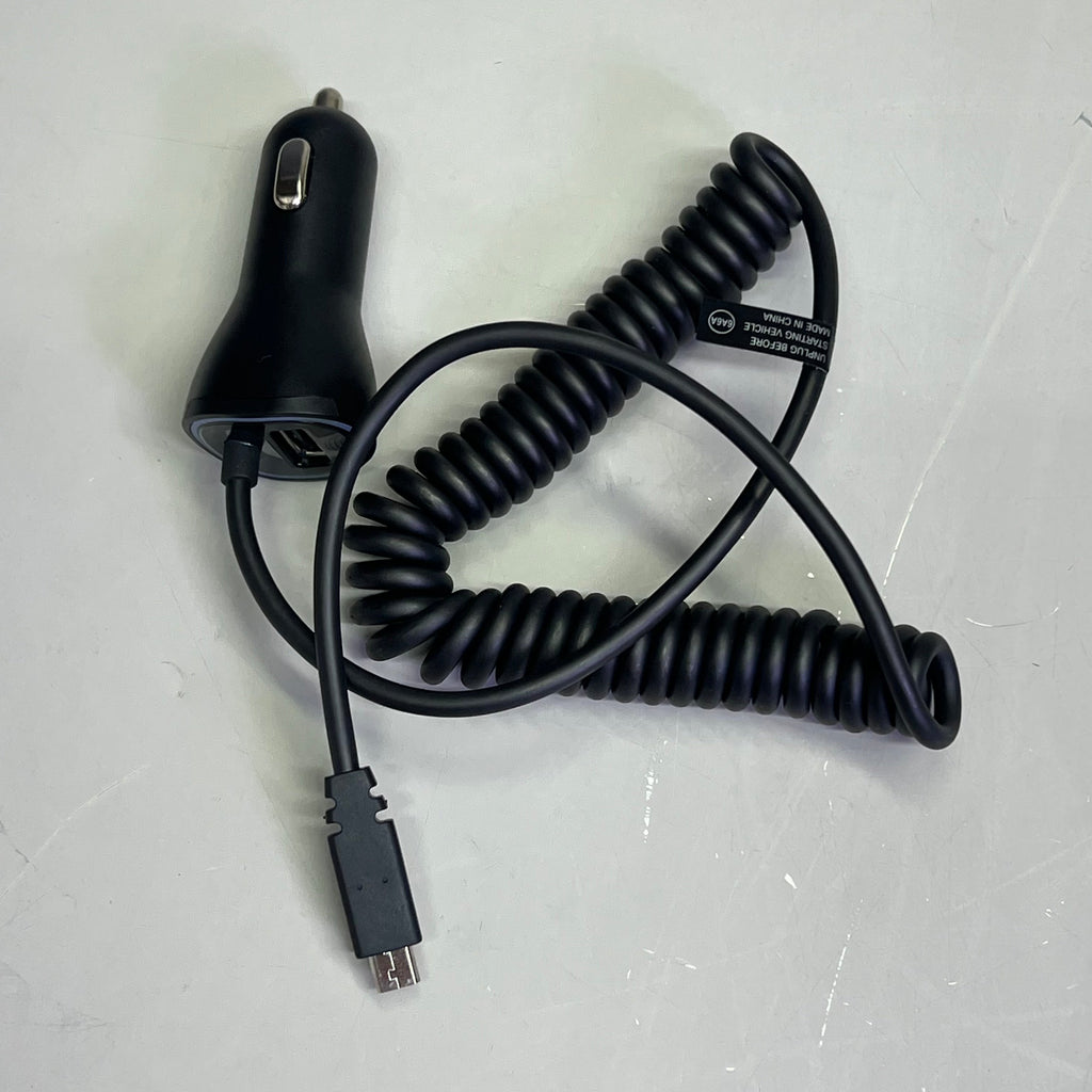 AT & T Single USB Secondary & Corded Micro Car Charger LED 3.4Amp Black 4899