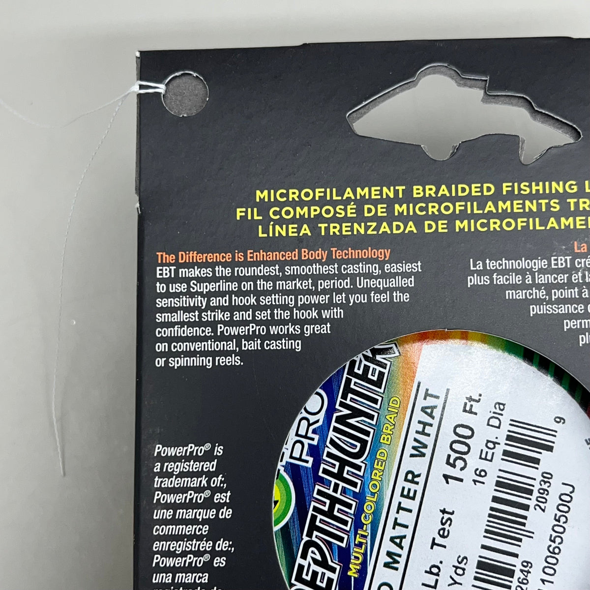 POWER PRO Microfilament Braided Fishing Line 65lbsx1500FT Multicolor 21100650500
