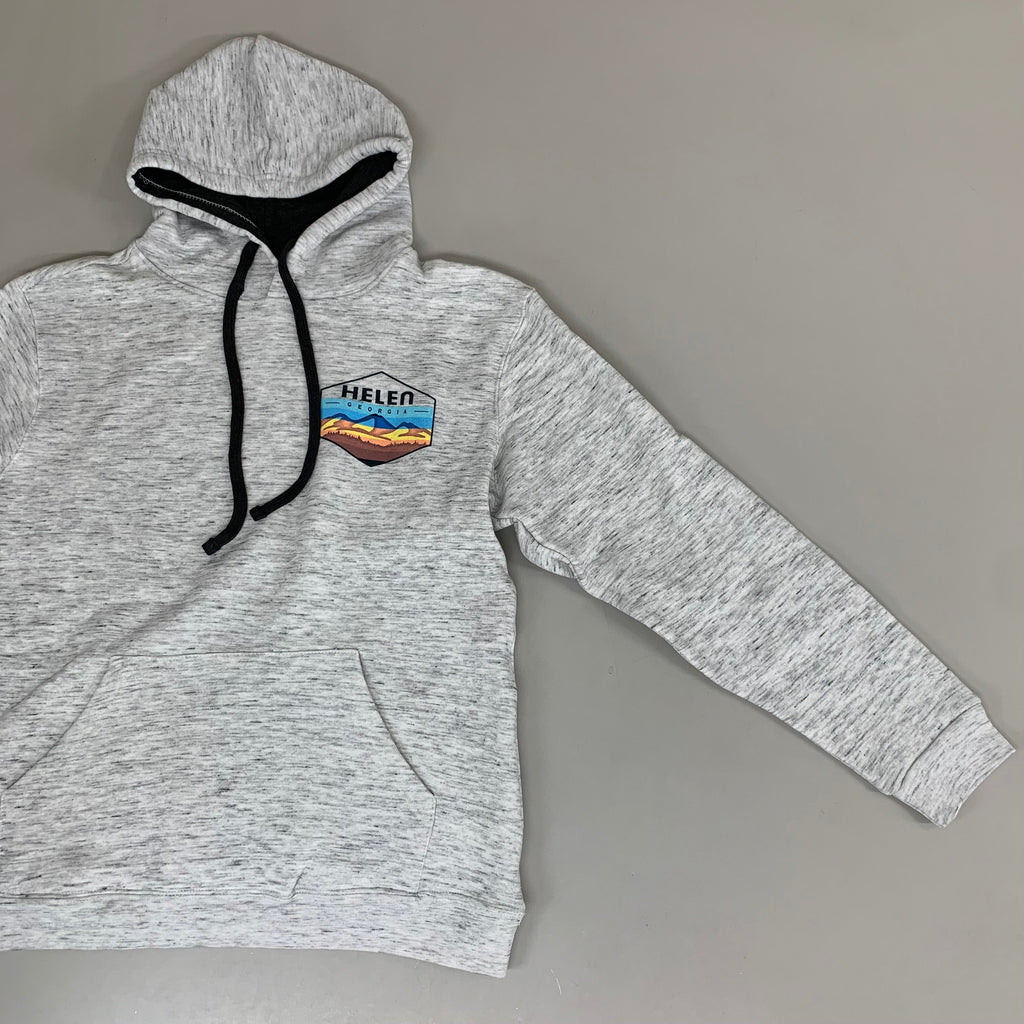 LONEROCK Helen Georgia Tie Hoodie Sz XL White/Grey