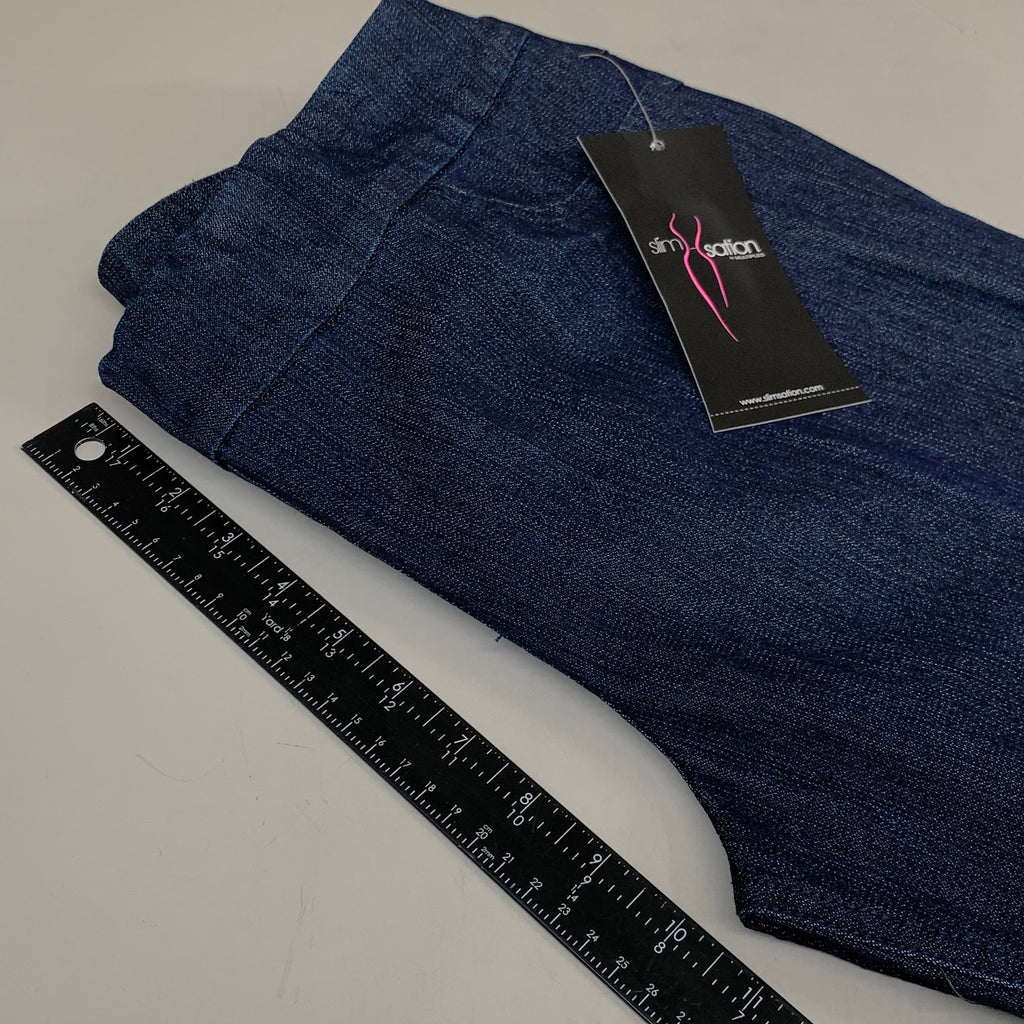MULTIPLES Ankle Pants Petite Women's Sz 12 Denim M2623P