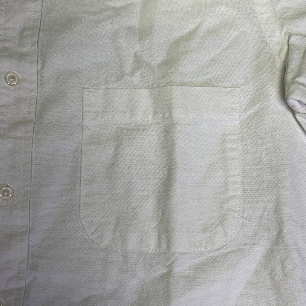 THOM BROWNE 4-Bar Stripe Curved Hem Button Up Shirt Mens Sz 2 White (Pre-Owned)