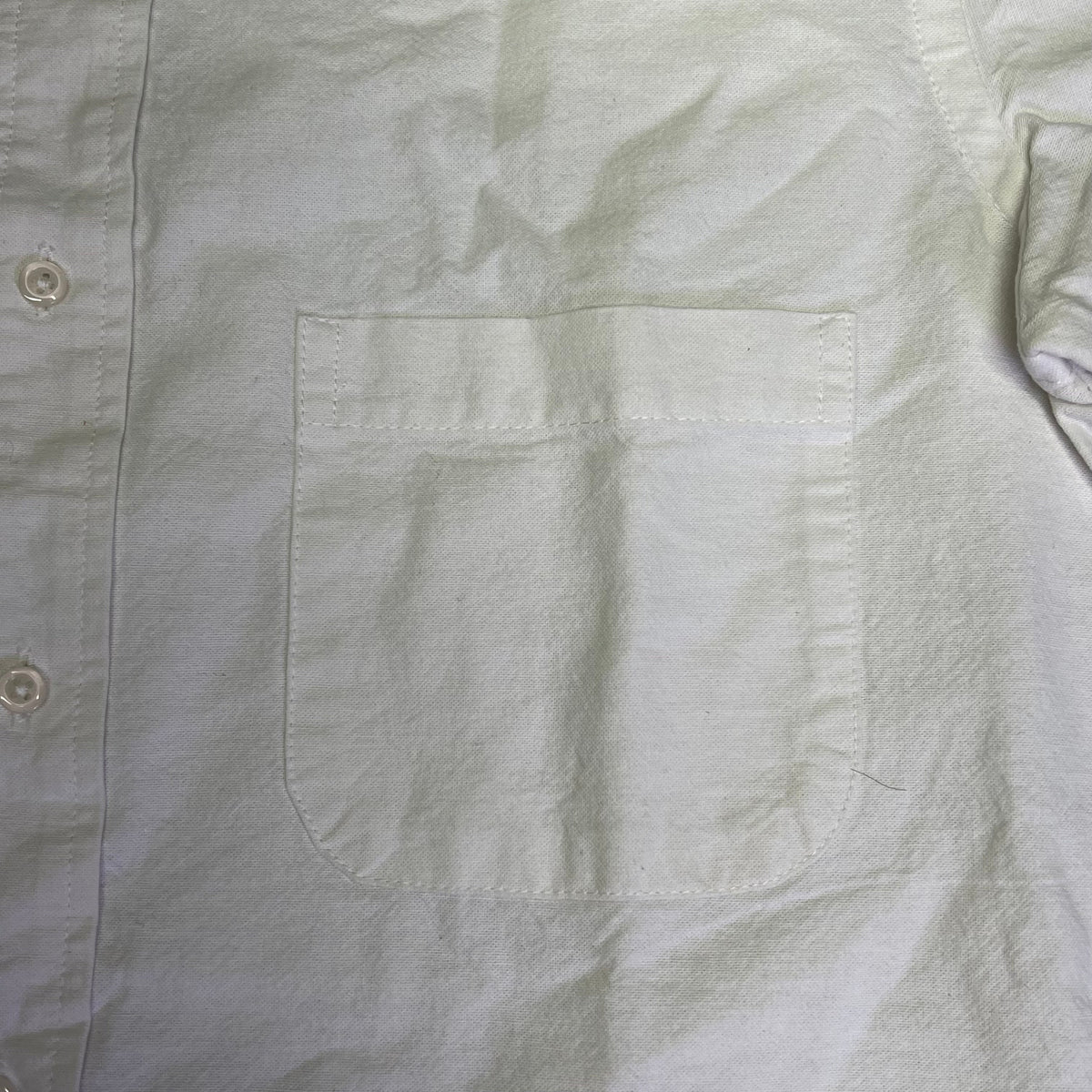 THOM BROWNE 4-Bar Stripe Curved Hem Button Up Shirt Mens Sz 2 White (Pre-Owned)