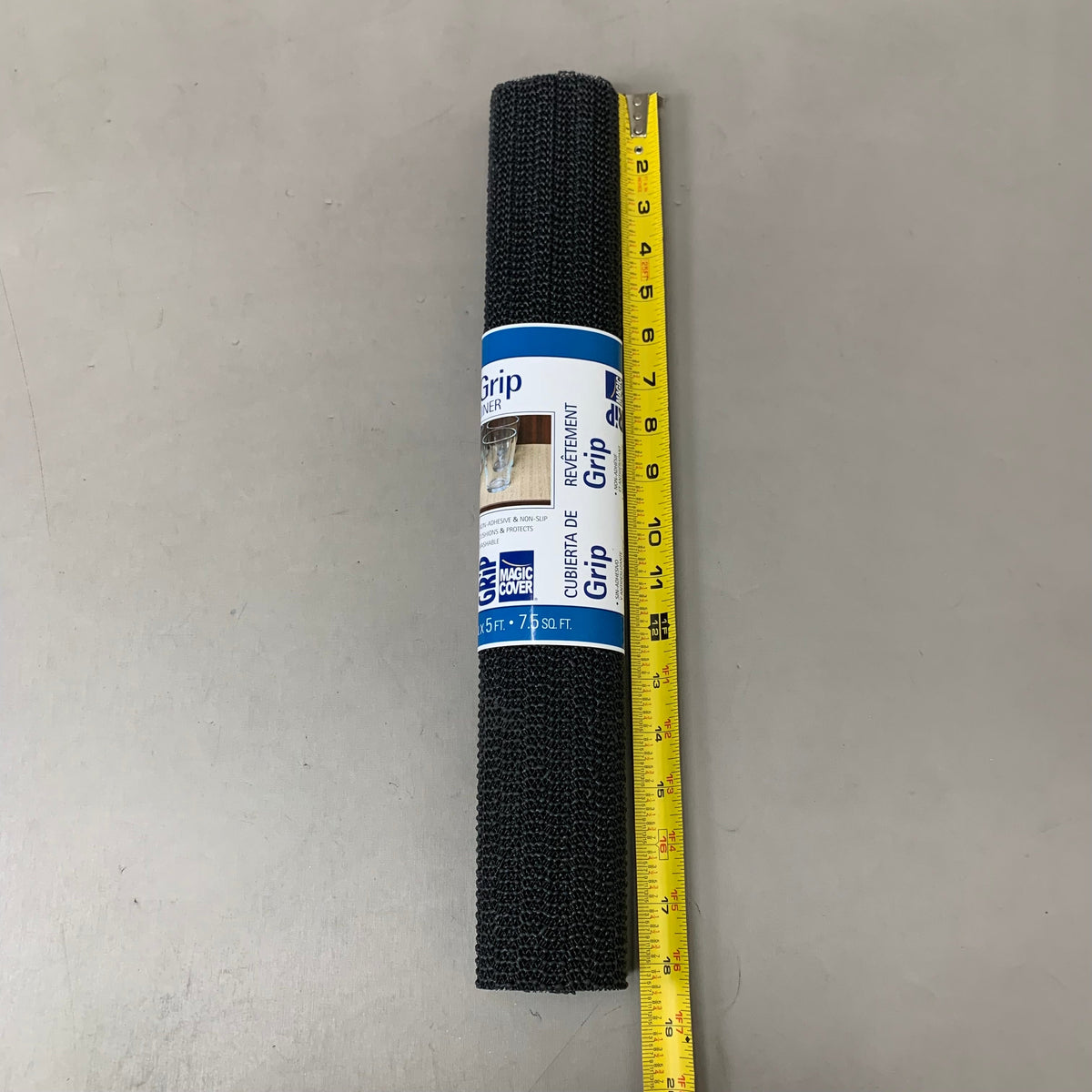 MAGIC COVER (2 Pack) Thick Grip Liner For Shelves, Counter Tops  18"x5' Black 76014