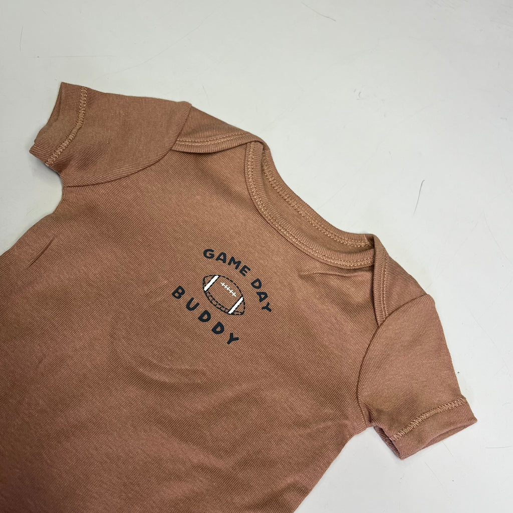 CARTERS (SET OF 3) Game Day Outfits Baby Boy's Sz 3M Brown/White/Navy 1S99120