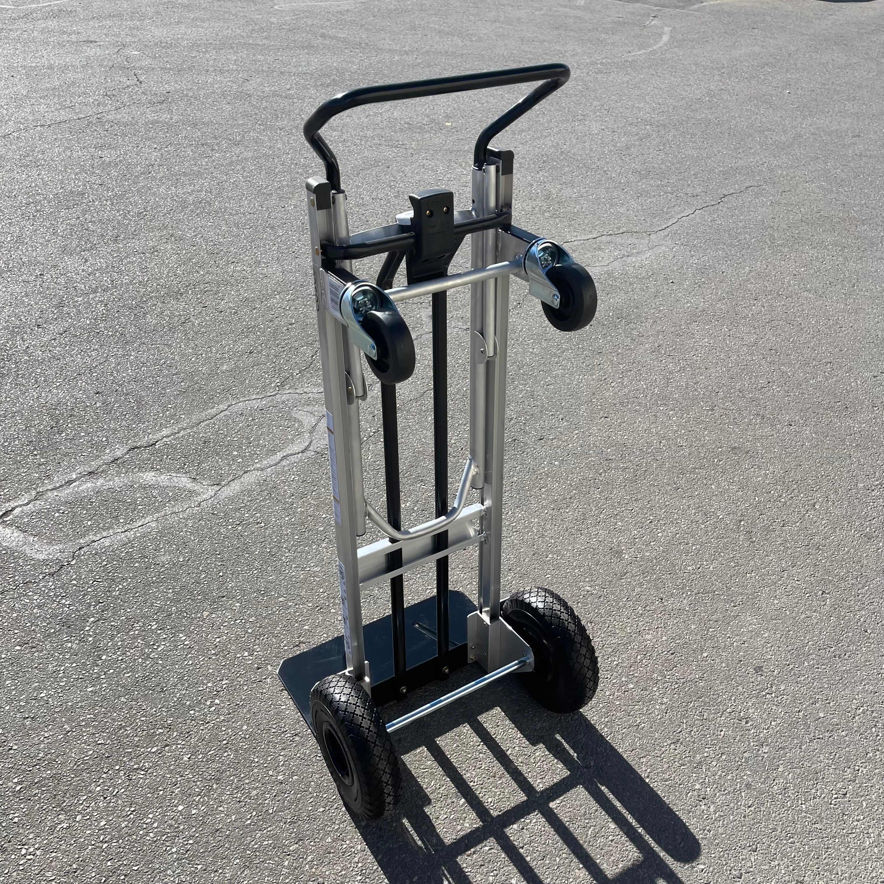 COSCO 2-In-1 Hybrid Handtruck Silver & Black 12204ASB1E