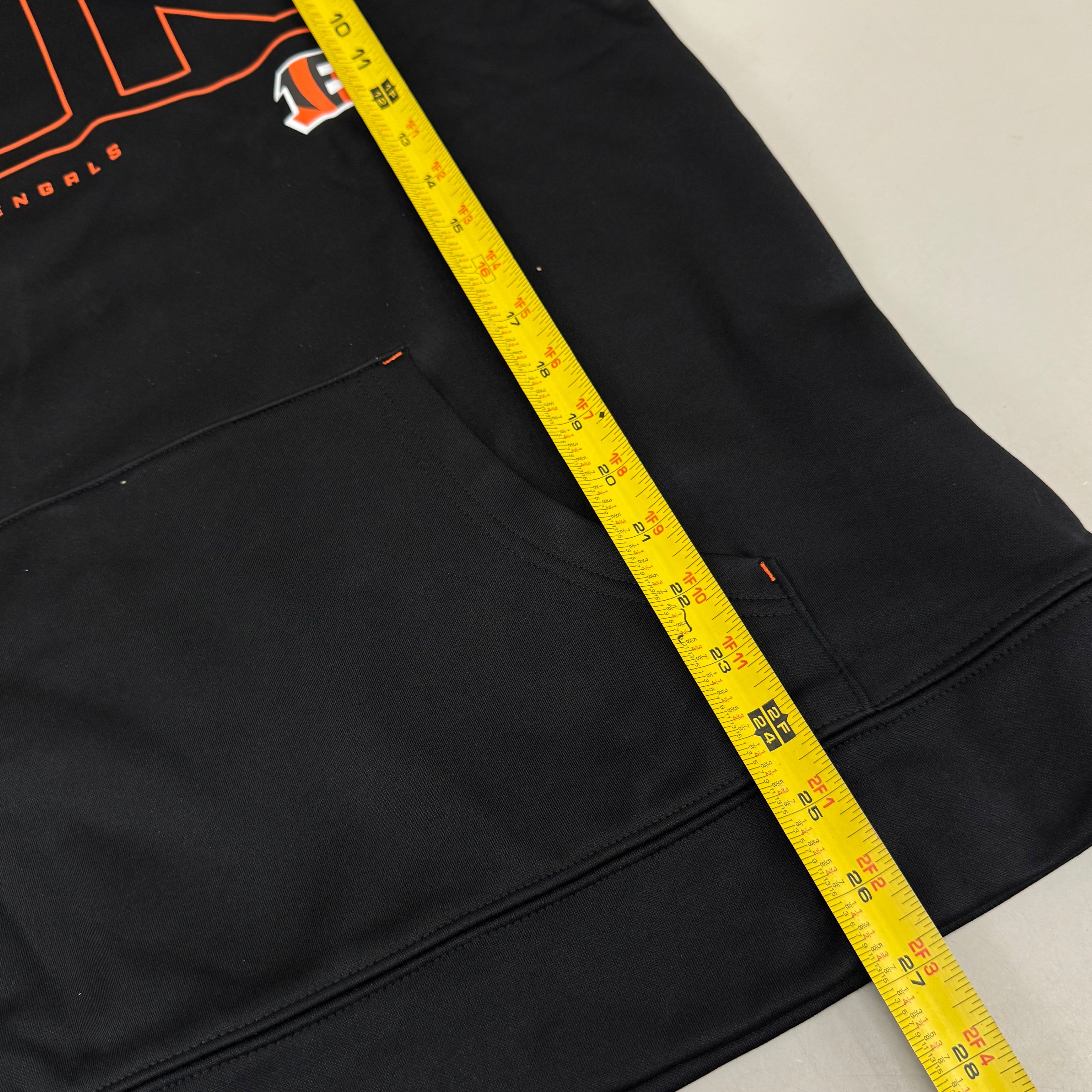NFL Cincinnati  Bengals Hoodie AFC North Sweatshirt Pullover SZ M Black 1802967
