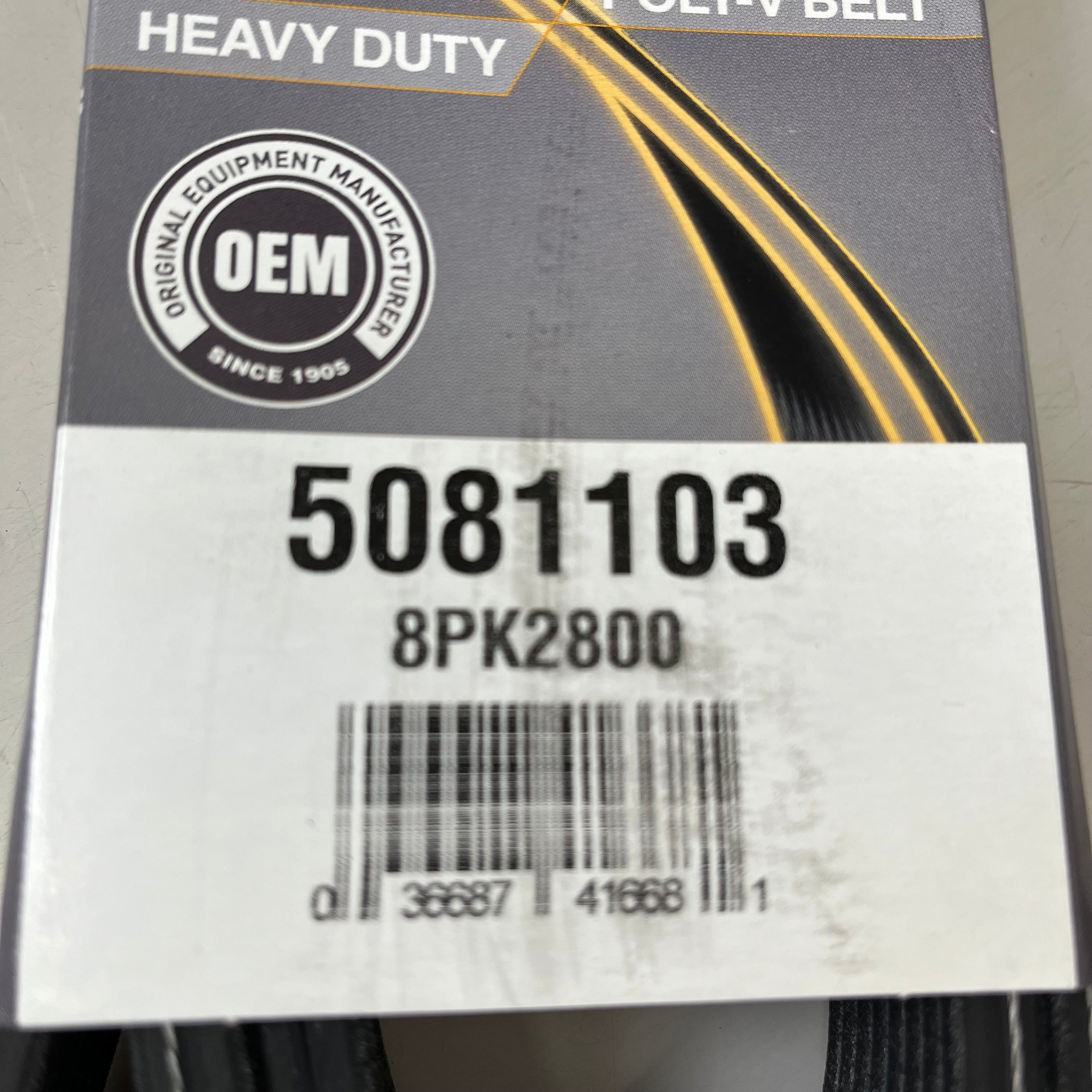 DAYCO Standard Straight Poly Rib Belt 1.10"Top Width 110.25" Effective L 5081103