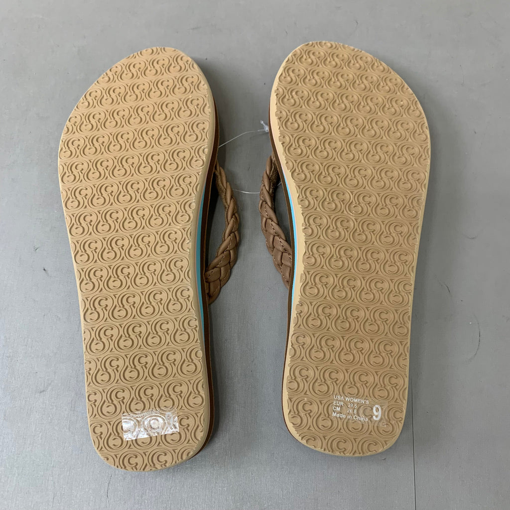 COBIAN Braided Pacifica Sandals Women's SZ 10, EU 41 Cream BBP23-110-10