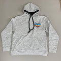 LONEROCK Helen Georgia Tie Hoodie Sz XL White/Grey