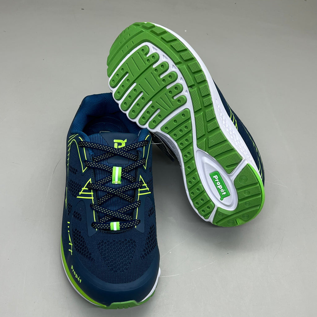 PROPET One LT Sneaker Ortholite Double Insole Mens Sz 8 XX(5E) Navy/Lime MAA022M