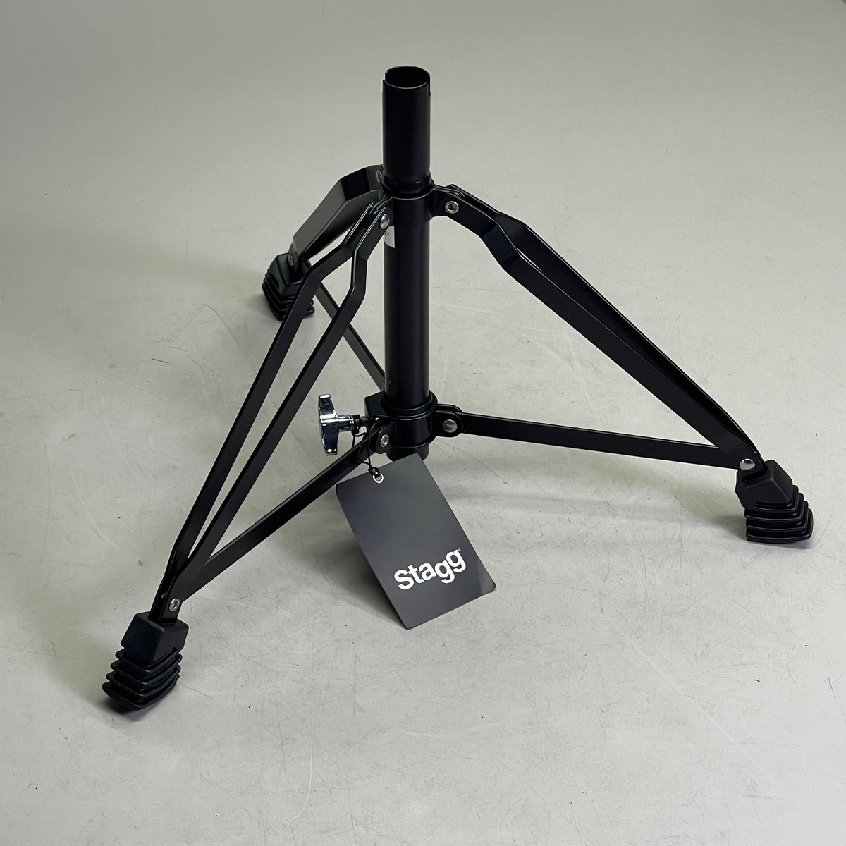 STAGG Drum Throne Vinyl Double Braced Adjustable Height Black DT-32BK