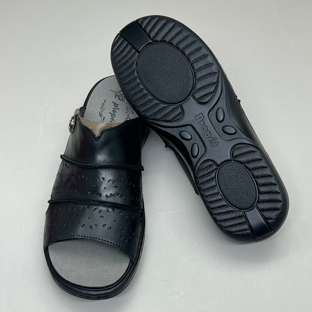 PROPET Gertie Supportive Sandal Orthotic Women's Sz 10.5 X(2E) Black WSO041L