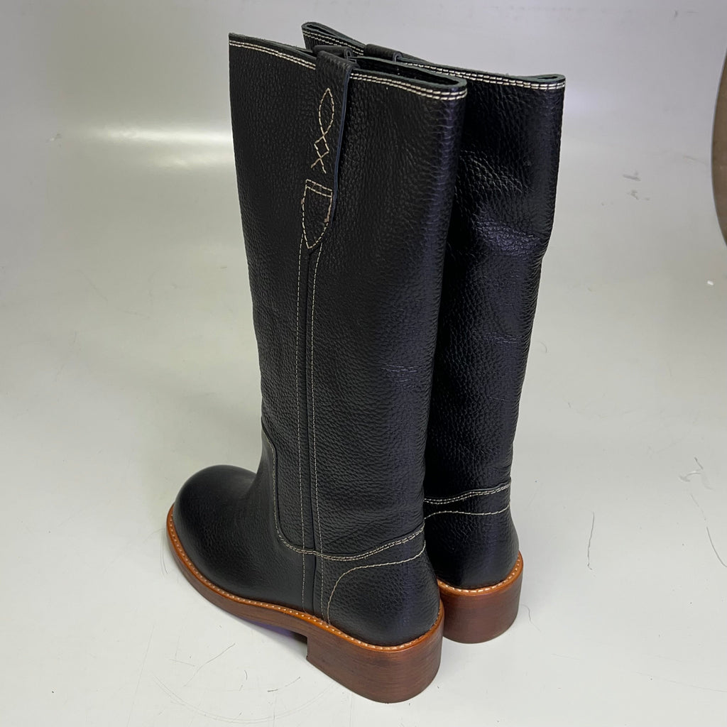 FREE PEOPLE Blaze Pull On Boot Women's Sz 10 Victorian Black Leather 88905880