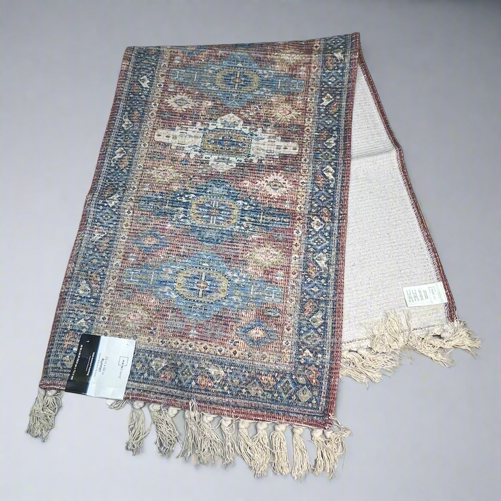 MAINSTAYS (2 PACK) Indoor Polyester Runner Rug 20"x60" Vintage Red MSS2100946517002