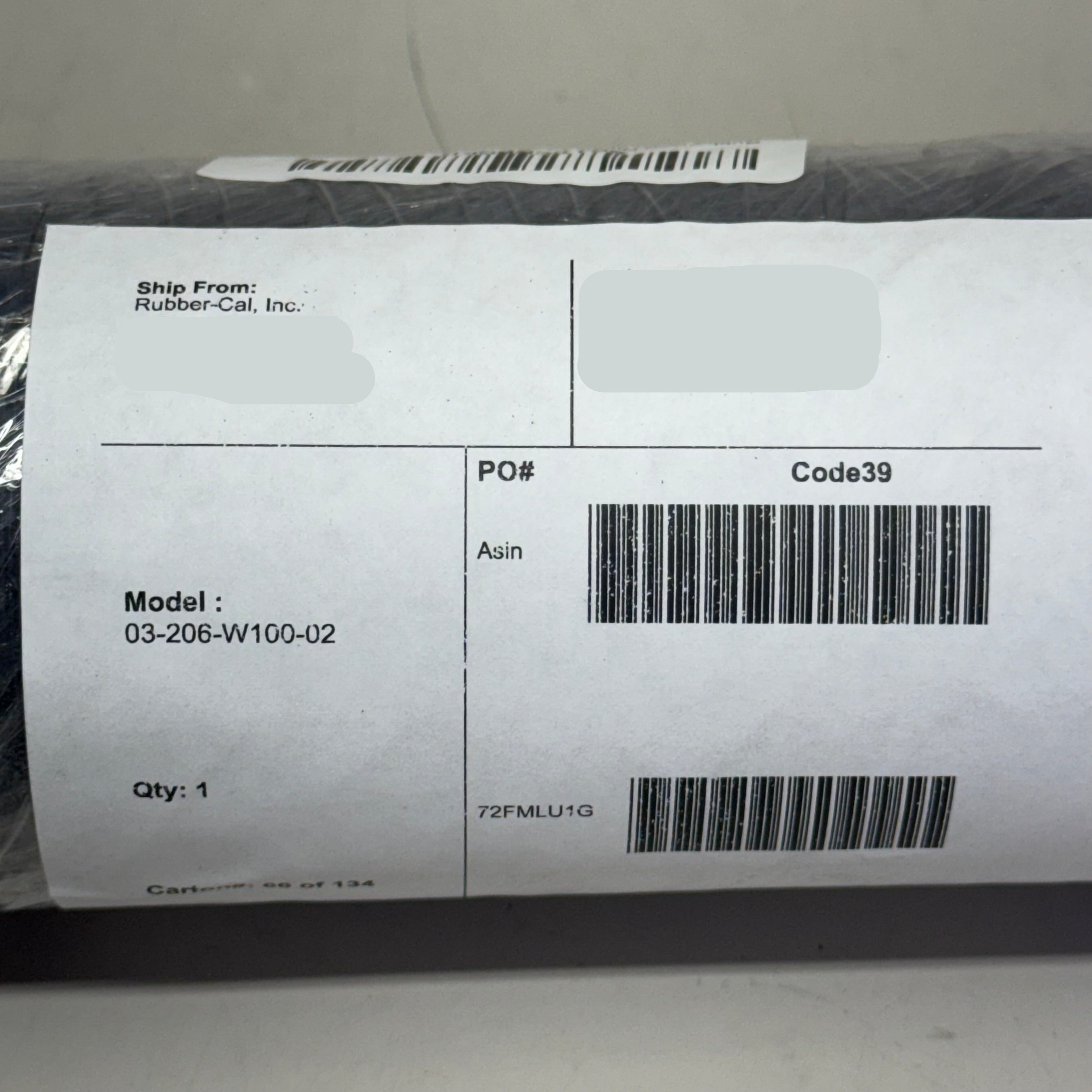RUBBER-CAL Diamond Plate Rubber Flooring Sz 46.5” L x 24” W, 03-206-W100-02