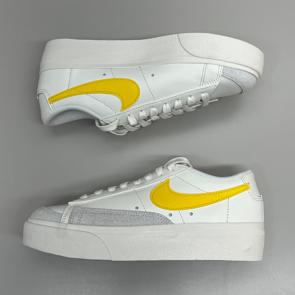 NIKE Shoes Blazer Low Cut Platform Sneaker Sz Women's 10.5 Men's 9 Yellow/Grey/White